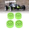 Alomejor Nylon Wheel Rim 2.2 Inch Beadlock Wheel Rims Set for SCX10 Wraith RR10 1/10 RC Cars (Green) view 2
