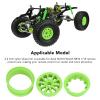 Alomejor Nylon Wheel Rim 2.2 Inch Beadlock Wheel Rims Set for SCX10 Wraith RR10 1/10 RC Cars (Green) view 3