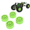 Alomejor Nylon Wheel Rim 2.2 Inch Beadlock Wheel Rims Set for SCX10 Wraith RR10 1/10 RC Cars (Green) view 4