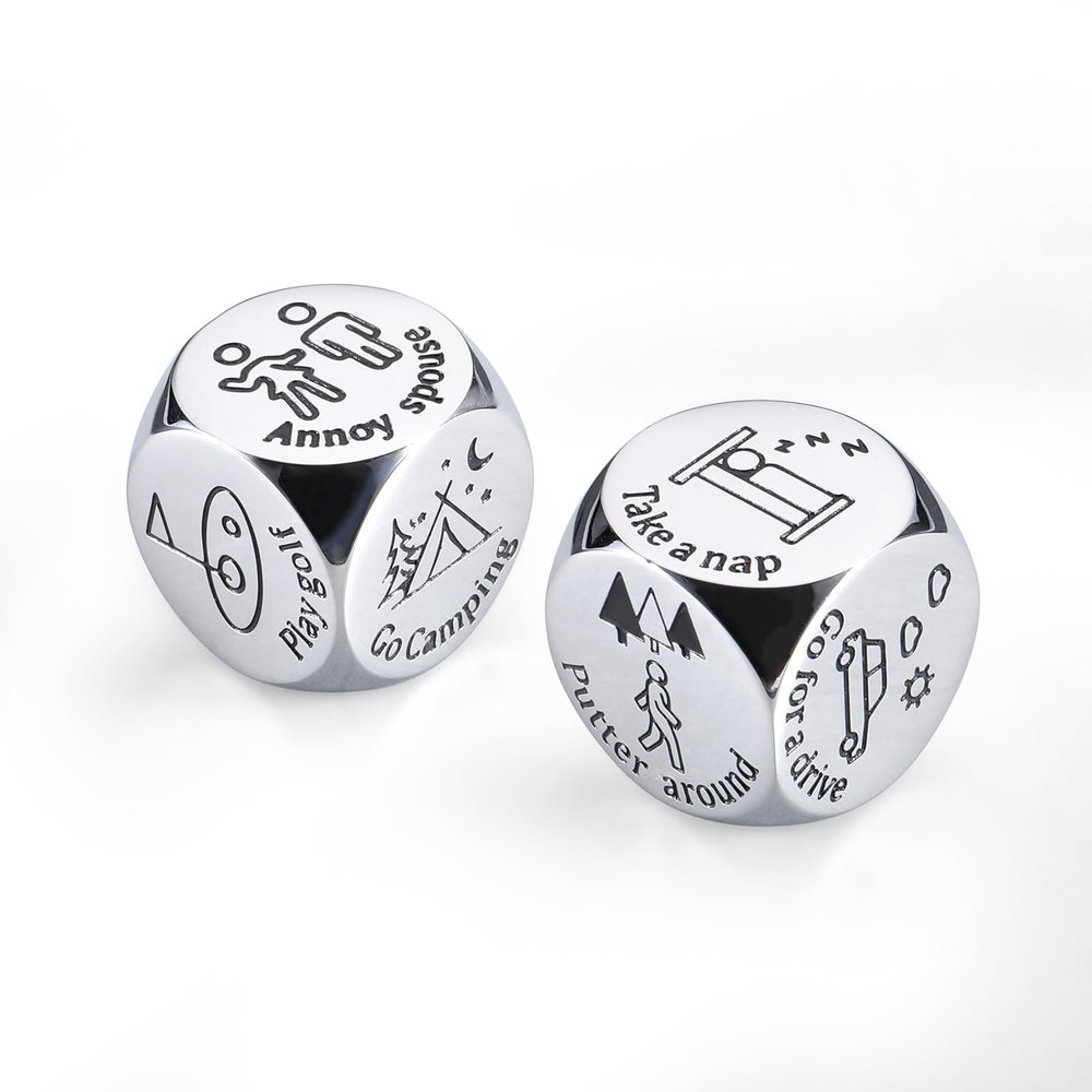 2PCS Retirement Dice Retirement Gift for Woman Man Goodbye Farewell Gifts Coworker Gift for Valentines Gifts for Him Her Work Anniversary Coworker Leaving Going Away Employee Appreciation Christmas