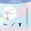 4-Pack Silicone Pacifier Clips for Baby Boys and Girls - with One-Piece Beads, Flexible and Rust-Free Holders for Teething Relief and Baby Essentials - Safe for Newborns (Grey) view 2