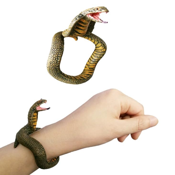2 Pcs Halloween Snake Bracelet Tricky Snake Wristband Python Prank Toy for Halloween April Fools Day Cosplay Costume Party