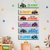 6 Pcs Racing Car Decor Kids Room Decor, Racing Car Inspirational Positive Quotes Wall Art Decor Hanging Sign for Teens Bedroom, Works of Art Made of Wood, Works of Art of Wood, Placards of Woods view 3