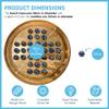 30cm Diameter WOODEN SOLITAIRE BOARD GAME with VAPOUR GLASS MARBLES | classic wooden solitaire game | strategy board game | family board game | games for one | board games view 4