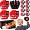 Aodaer 4 Pack T Ball Sets Teenager Easy Catch Ball & Glove Set 4 Youth Teeball Gloves 8 Balls Synthetic Leather Glove and Baseball for Yard Lawn Game, Catch Game, Baseball Play, Black and Red view 1