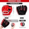 Aodaer 4 Pack T Ball Sets Teenager Easy Catch Ball & Glove Set 4 Youth Teeball Gloves 8 Balls Synthetic Leather Glove and Baseball for Yard Lawn Game, Catch Game, Baseball Play, Black and Red view 2
