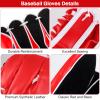 Aodaer 4 Pack T Ball Sets Teenager Easy Catch Ball & Glove Set 4 Youth Teeball Gloves 8 Balls Synthetic Leather Glove and Baseball for Yard Lawn Game, Catch Game, Baseball Play, Black and Red view 4