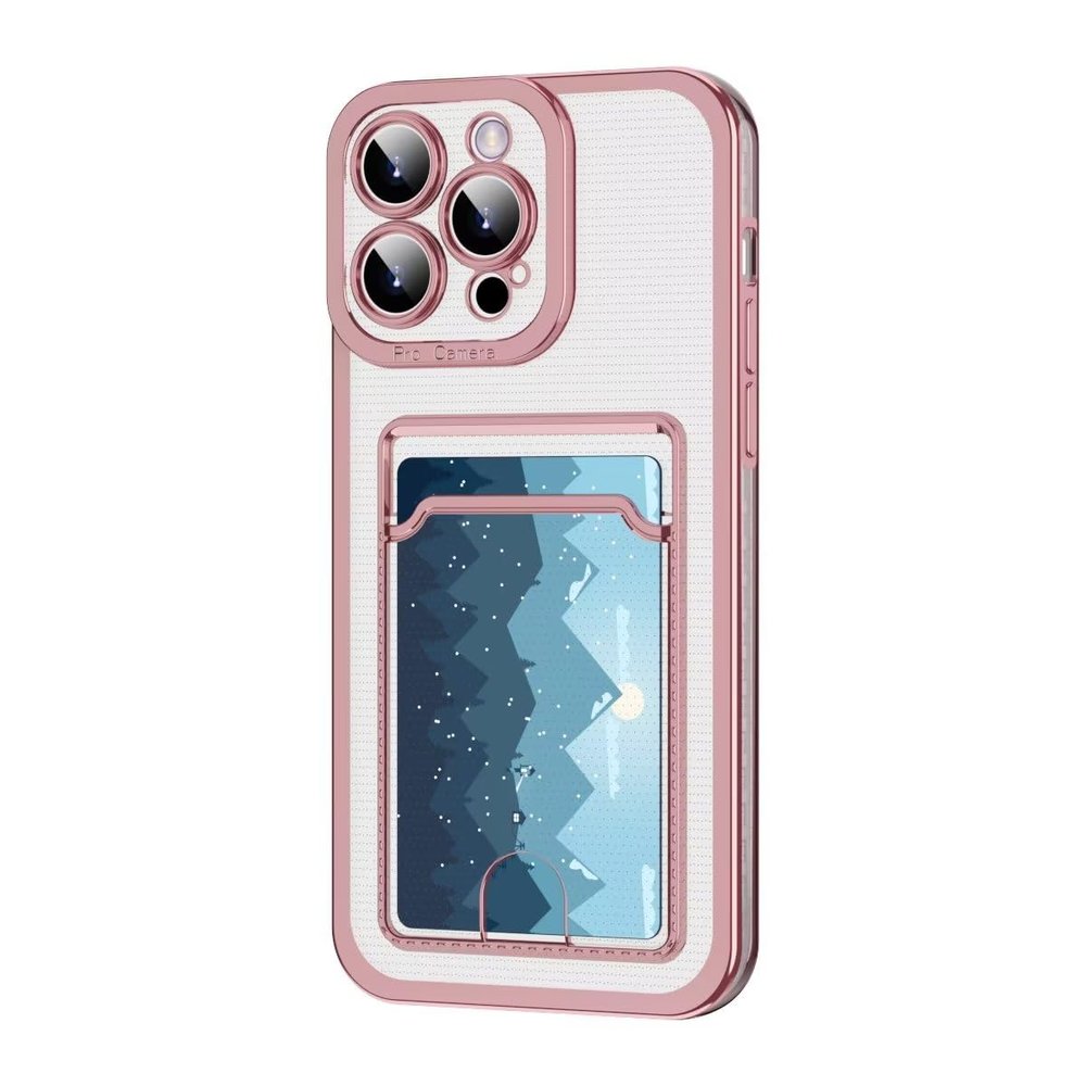 Rnrieyta Miagon Case for Samsung Galaxy A73 5G,Clear Slim Cover Soft Electroplated Wallet Case Bag Cover Transparent Back Card Slot Holder Shockproof Women Girls Bumper