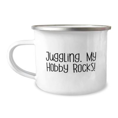 Brilliant Juggling 12oz Camper Mug, Juggling. My Hobby Rocks!, Present For Friends, Motivational Gifts From Friends, Unique gift ideas, Inexpensive gift ideas, Handmade gift ideas, Personalized gift