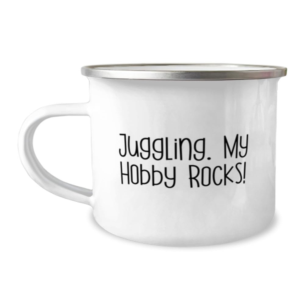 Brilliant Juggling 12oz Camper Mug, Juggling. My Hobby Rocks!, Present For Friends, Motivational Gifts From Friends, Unique gift ideas, Inexpensive gift ideas, Handmade gift ideas, Personalized gift