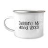 Brilliant Juggling 12oz Camper Mug, Juggling. My Hobby Rocks!, Present For Friends, Motivational Gifts From Friends, Unique gift ideas, Inexpensive gift ideas, Handmade gift ideas, Personalized gift view 1