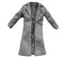 1:12 Scale Clothes Windbreaker Grey Long Trench Coat Model for 6" Body view 1