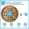 30cm Diameter WOODEN SOLITAIRE BOARD GAME with JELLYFISH GLASS MARBLES | classic wooden solitaire game | strategy board game | family board game | games for one | board games view 4