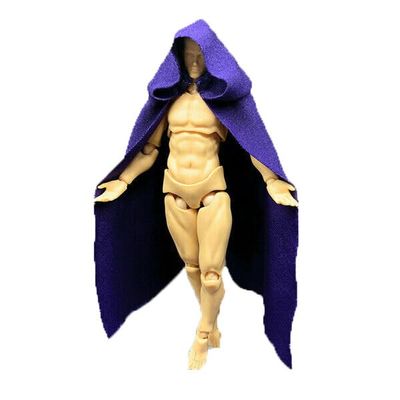 1:12 Scale Purple Cape Cloak with Hat for Body (no Figure)