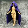1:12 Scale Purple Cape Cloak with Hat for Body (no Figure) view 2