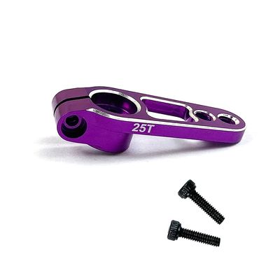 KEAAN 1PC Aluminum 25T Servo Horn Arms 25 Teeth Spline M3 Clamp Steering Compatible with Crea-lity Futaba Savox Power HD Motors Sakura D4 RC Drift Car Parts (Color : Peuple)