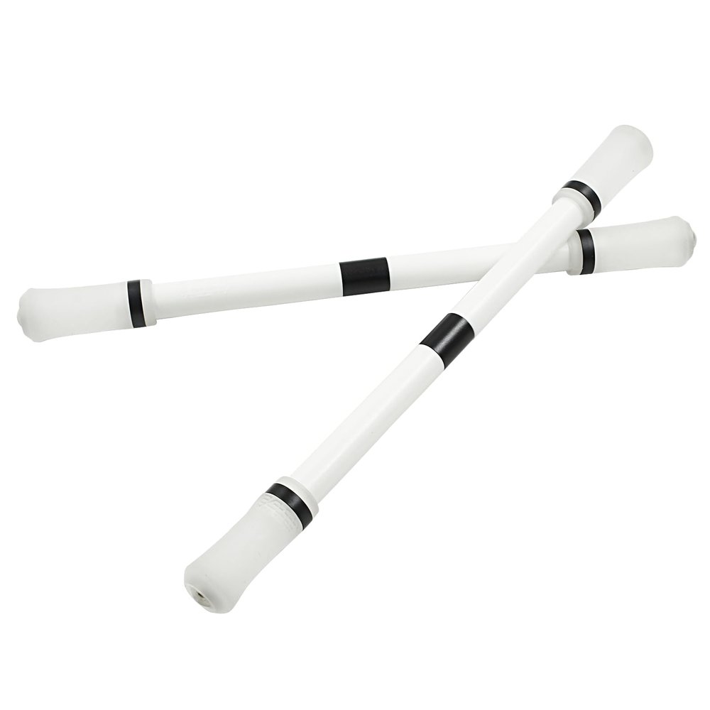Hitefu 2PCS Spinning Pen, White Finger Spinner Pen Rotating Pen Spinning Trainer, Gaming Trick Pen Mod for Student & Adults