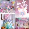 Daisy 219Pcs Balloons Garland Kit with Number 3 Balloon, Banner, Cake Topper, Rainbow Birthday Party Decorations for 3 Year Old Girl view 3