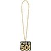 Amscan Regal Celebration Light-Up 50th Necklace - 30" | Gold | 1 Pc. view 1