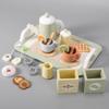 Wooden Tea Party Set for Little Girls, Play Tea Set for Kids Toddlers, Pretend Play Kitchen Toy Gift for 1 2 3 4 5 Years Old view 1