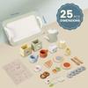 Wooden Tea Party Set for Little Girls, Play Tea Set for Kids Toddlers, Pretend Play Kitchen Toy Gift for 1 2 3 4 5 Years Old view 2