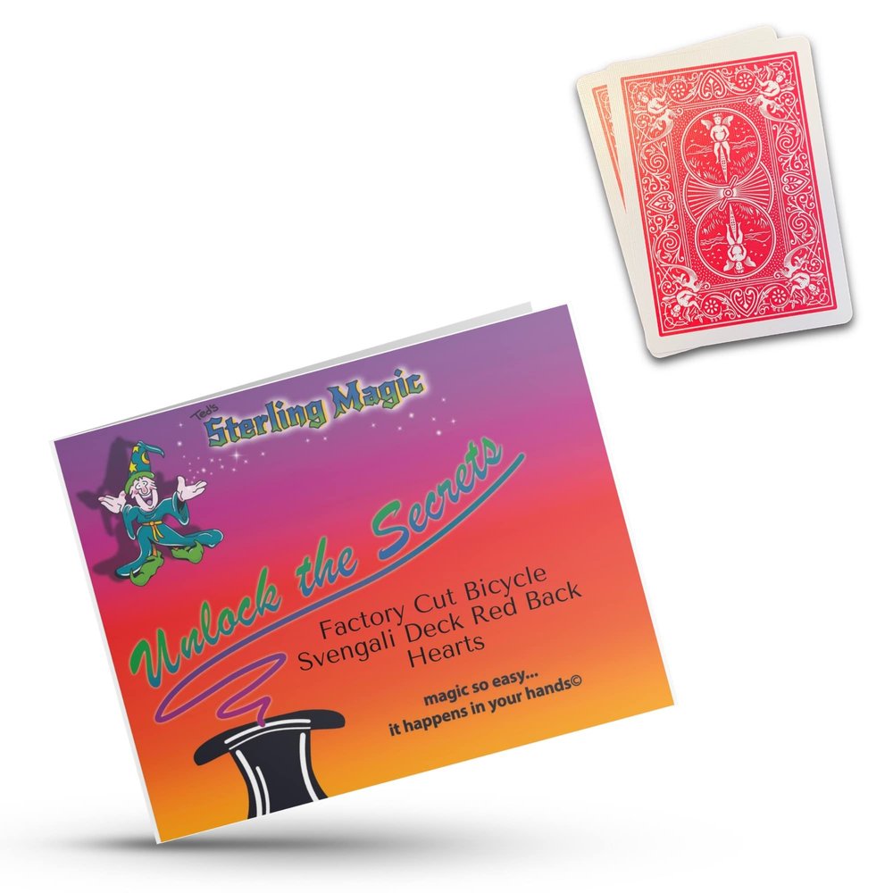 Bicycle Factory Cut Svengali Deck (RED-2 Pack) by Ted's Sterling Magic