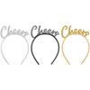 Amscan Cheers Glitter Headbands - 4.8" x 6.9" | Plastic | Pack of 3 view 1