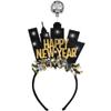 Amscan New Year Light Up Headband - Pack of 1, 11.5" x 6.2", Black, Silver, Gold view 1