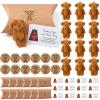 12 Sets Little Pocket Bear Hug Bulk Cute Valentines Mini Plush Bears Toy Stuffed Animals Pillow Boxes with Stickers and Tag for Loved One Valentine's Day Birthday Gift Graduation Wedding Party(Brown) view 1