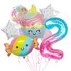 10pcs Candy Balloons Huge Number Balloons Ice Cream Sweets Sundae Foil Balloon for Girls Birthday Party Decorations Supplies view 1