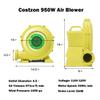 DPThouse Bounce House Blower 950 Watt 1.25HP for Inflatable Bounce House Bouncy Castle, Yellow+Green, Small view 3