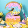Aoriher Summer Birthday Piata Ice Cream Game Set Summer Number Piata with Bat Stick Blindfold Mask Confetti for Sundae Theme Birthday Baby Shower Party Game Supplies Decor(Number 2) view 4