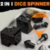 2-in-1 Metal Infinity Cube Spinner Fidget Toy for Adults Teens, Cool Magnetic Dice Puzzle Cube Desk Gadget, Gift for Men Boy Father (Black) view 3