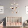 Baby Crib Mobile, Boho Nursery Mobile, Wooden Ceiling Crib Mobile, Bed Bell Baby, Hanging Nursery Wind Chime for Baby Toddler Kids Grasp Training Bedroom Decor Photography Props view 4