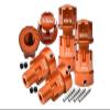 Aluminum 7075-T6 Hex Adapters (+20Mm) and Wheel Lock for Axial 1/6 SCX6 Jeep JLU Wrangler AXI05000 Upgrades - Orange view 1
