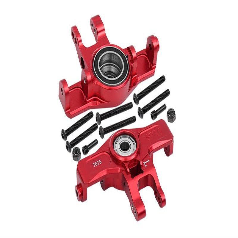 Aluminum 7075-T6 Front Knuckle Arms (Larger Inner Bearing Design) for Traxxas 1:7 Unlimited Desert Racer UDR Pro-Scale 4X4 (85076-4) Upgrades - Red