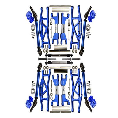 Aluminum Upgrade Combo Set Widening Kit for Traxxas 1:10 4WD MAXX Monster Truck 89076-4 / 4WD MAXX with WideMaxx Monster Truck 89086-4 - Blue