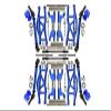 Aluminum Upgrade Combo Set Widening Kit for Traxxas 1:10 4WD MAXX Monster Truck 89076-4 / 4WD MAXX with WideMaxx Monster Truck 89086-4 - Blue view 1