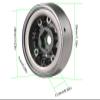Aluminum 1-Inch Beadlock Wheel Rims Set (8 Poles) for Traxxas 1:18 TRX4M Ford Bronco / TRX4M Land Rover Defender/Axial 1:24 SCX24 Deadbolt / SCX24 Jeep Wrangler Upgrades - Silver view 2