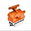 Aluminum 7075-T6 Receiver Box Cover with Electric Adjustment Bracket for 1:5 Traxxas X Maxx 6S / X Maxx 8S / XRT 8S Monster Truck Upgrades - Orange view 1