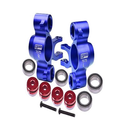 Aluminum 7075-T6 Front Or Rear Knuckle Arms (Larger Inner Bearings) for Traxxas 1:10 E REVO/REVO 3.3 / Slayer PRO 4X4 / 4WD Summit/T-MAXX 3.3 / E-MAXX Upgrade Parts - Blue