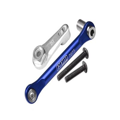 Aluminum 7075-T6 Tie Rod + 25T Servo Horn for Losi 1:10 Lasernut U4 Tenacity LOS03028 / Tenacity DB Pro LOS03027V2 Upgrades - Silver