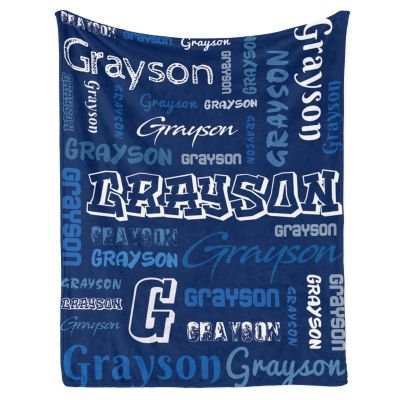 Custom Name Baby Blanket - Personalized Gifts for Baby, Boys, Girls and Kids - Soft and Fluffy Flannel Blankets - Warm and Comfortable - Customized Toddler Bedding and Accessories(40"x50")