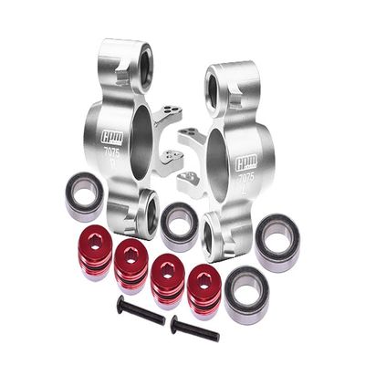 Aluminum 7075-T6 Front Or Rear Knuckle Arms (Larger Inner Bearings) for Traxxas 1:10 E REVO/REVO 3.3 / Slayer PRO 4X4 / 4WD Summit/T-MAXX 3.3 / E-MAXX Upgrade Parts - Silver