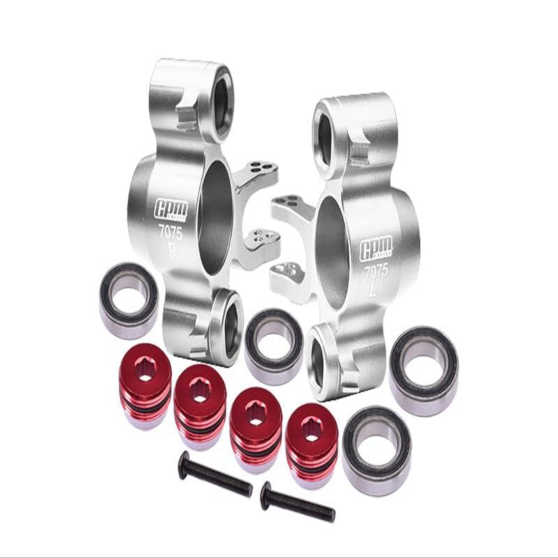 Aluminum 7075-T6 Front Or Rear Knuckle Arms (Larger Inner Bearings) for Traxxas 1:10 E REVO/REVO 3.3 / Slayer PRO 4X4 / 4WD Summit/T-MAXX 3.3 / E-MAXX Upgrade Parts - Silver