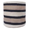WOODLERY Circular Jute Multi Purpose Storage Basket Durable and Beautiful for Nursery Home Organizing (Black) view 1