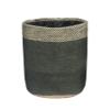WOODLERY Circular Jute Multi Purpose Storage Basket Durable and Beautiful for Nursery Home Organizing (Dark Grey) view 1