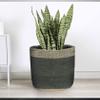 WOODLERY Circular Jute Multi Purpose Storage Basket Durable and Beautiful for Nursery Home Organizing (Dark Grey) view 2