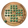 30cm Diameter WOODEN SOLITAIRE BOARD GAME with BUTTERFLY GLASS MARBLES | classic wooden solitaire game | strategy board game | family board game | games for one | board games view 1