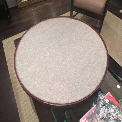 Felt Poker Party pad - Floating Disk - with Stow Bag Made in America - fits Sizes Listed (Sandstone Wheat, 60 inch Round)